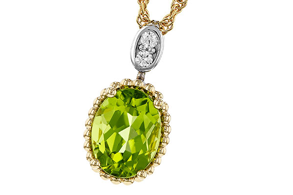 D320-35427: NECKLACE 1.22 PERIDOT 1.25 TGW (8x6MM OV)