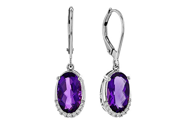 D320-35446: EARRINGS 2.70 TW AMETHYST 2.78 TGW (10x6MM OV)