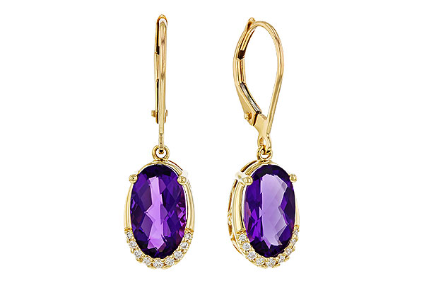 D320-35446: EARRINGS 2.70 TW AMETHYST 2.78 TGW (10x6MM OV)