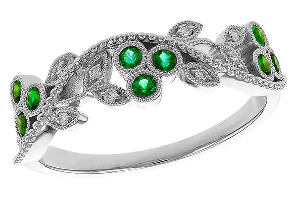 D320-36273: LDS WED RG .17 EMERALD TW .23 TGW