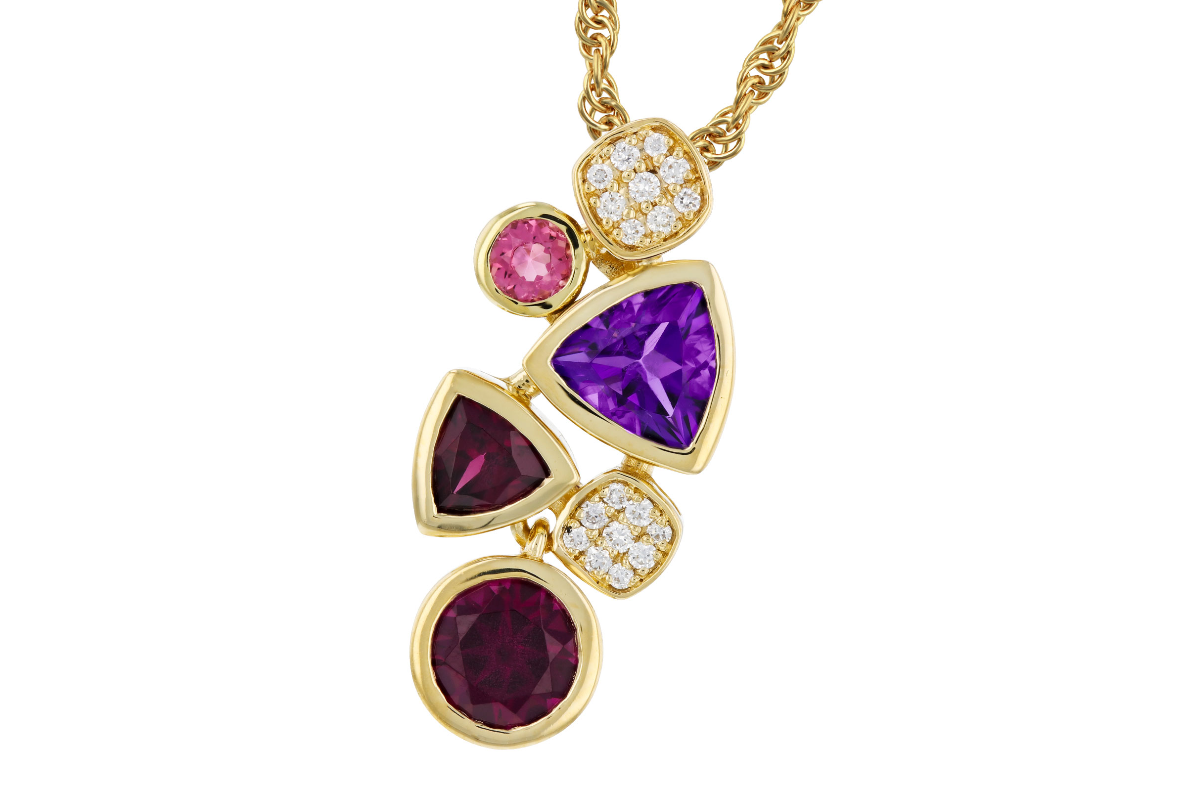 D321-20882: NECKLACE 1.34 SEMI-PREC (AM,RHO,PT) 1.40 TGW
