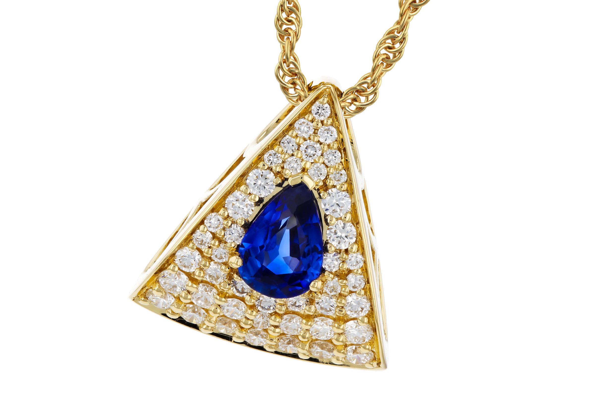 D321-20891: NECKLACE .51 SAPPHIRE .85 TGW (6x4MM SA)