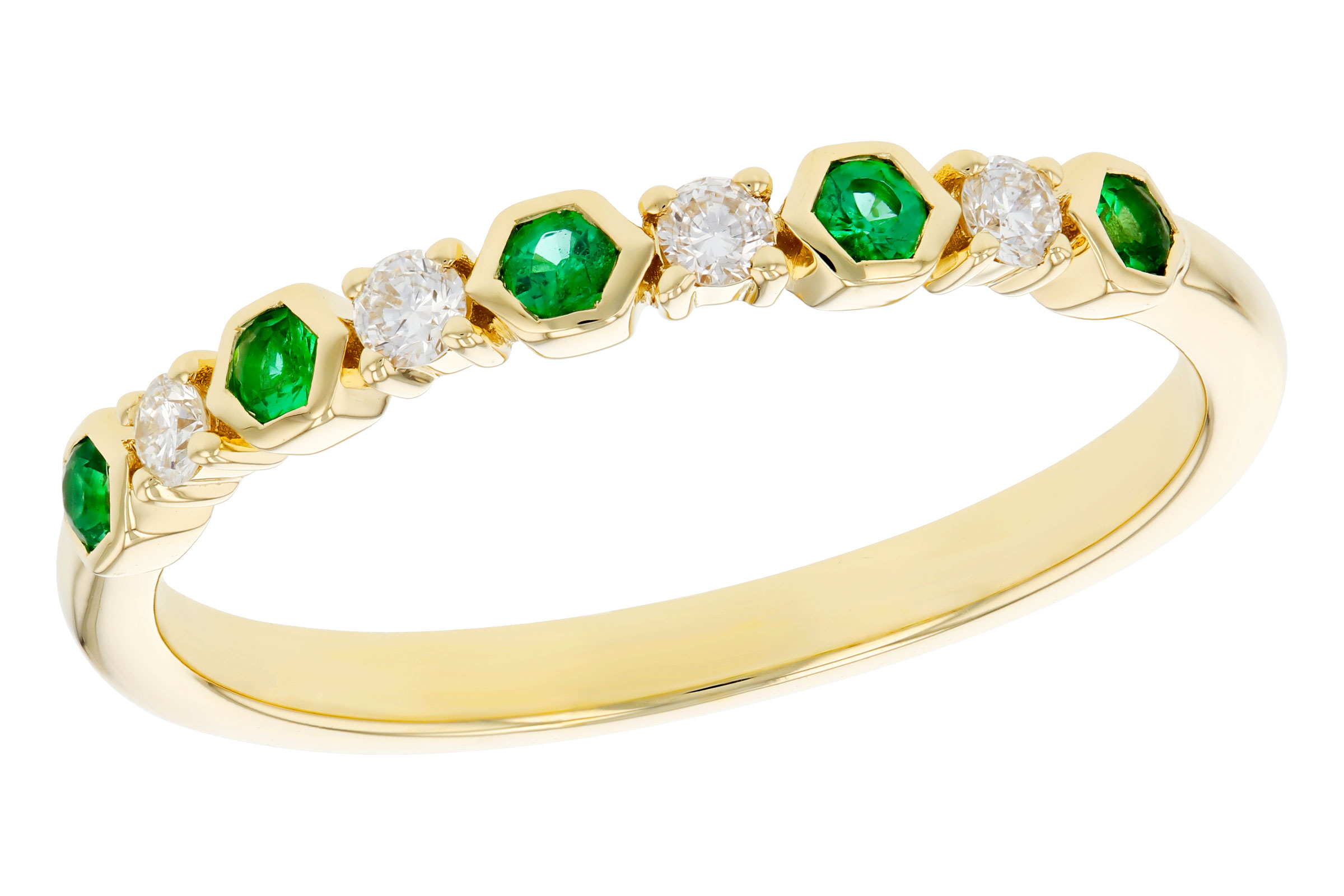 D321-21755: LDS WED RG .10 TW EMERALD .20 TGW