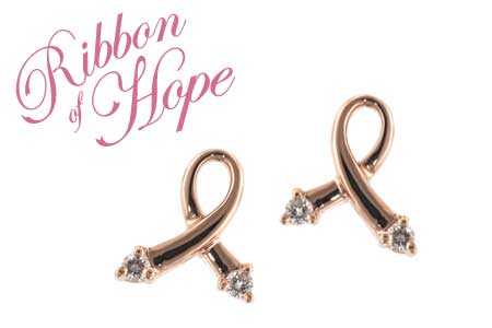 E045-81773: PINK GOLD EARRINGS .07 TW