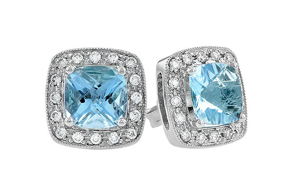 E141-23627: EARRINGS 1.55 AQUA 1.75 TGW