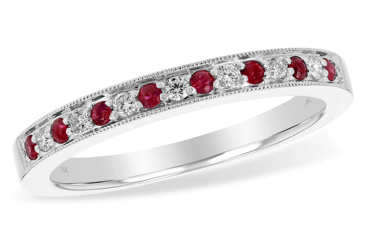 E229-42655: LDS WED RG .12 RUBY .21 TGW