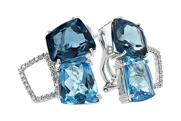 E233-94536: EARR 10.80 BLUE TOPAZ 11.00 TGW