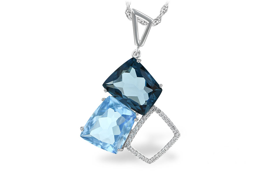 E233-98118: NECK 10.60 BLUE TOPAZ 10.73 TGW