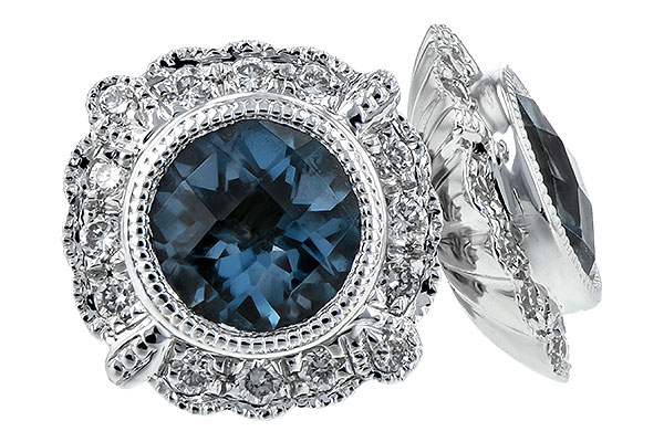 E234-84473: EARR 1.03 BLUE TOPAZ 1.17 TGW