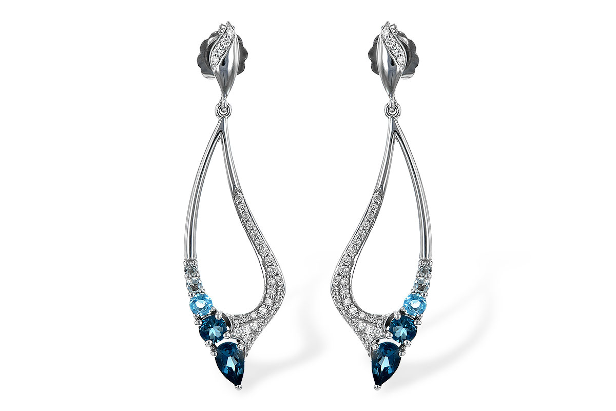 E234-89009: EARR .98 BLUE TOPAZ 1.25 TGW