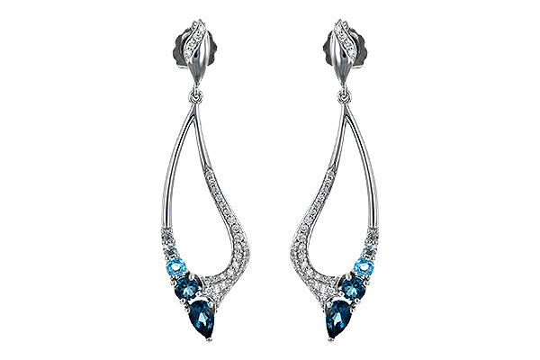 E234-89009: EARR .98 BLUE TOPAZ 1.25 TGW