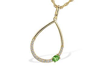 E235-80864: NECK .17 GREEN GARNET .26 TGW