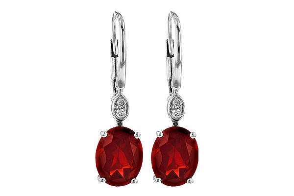 E235-81736: EARR 3.45 TW GARNET 3.50 TGW (9x7MM GAR)