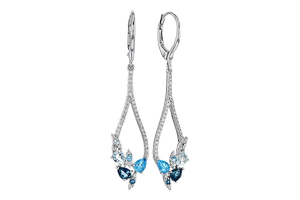 E318-49964: EARR 1.08 BLUE TOPAZ 1.35 TGW