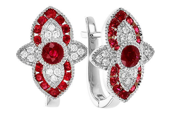 E319-37209: EARR .78 TW RUBY .90 TGW