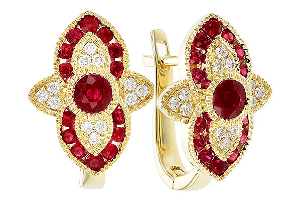 E319-37209: EARR .78 TW RUBY .90 TGW