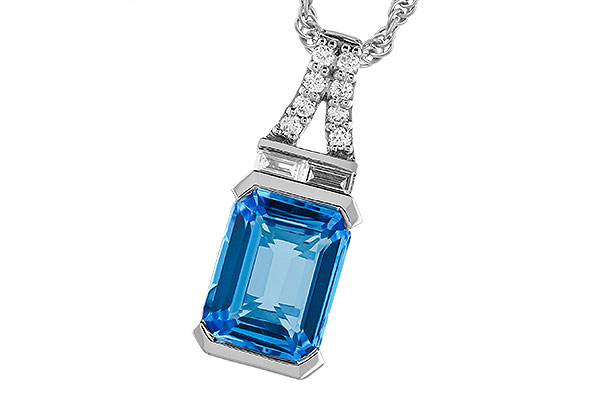 E319-43573: NECK 2.64 LONDON BLUE TOPAZ 2.80 TGW (9x7MM BT)