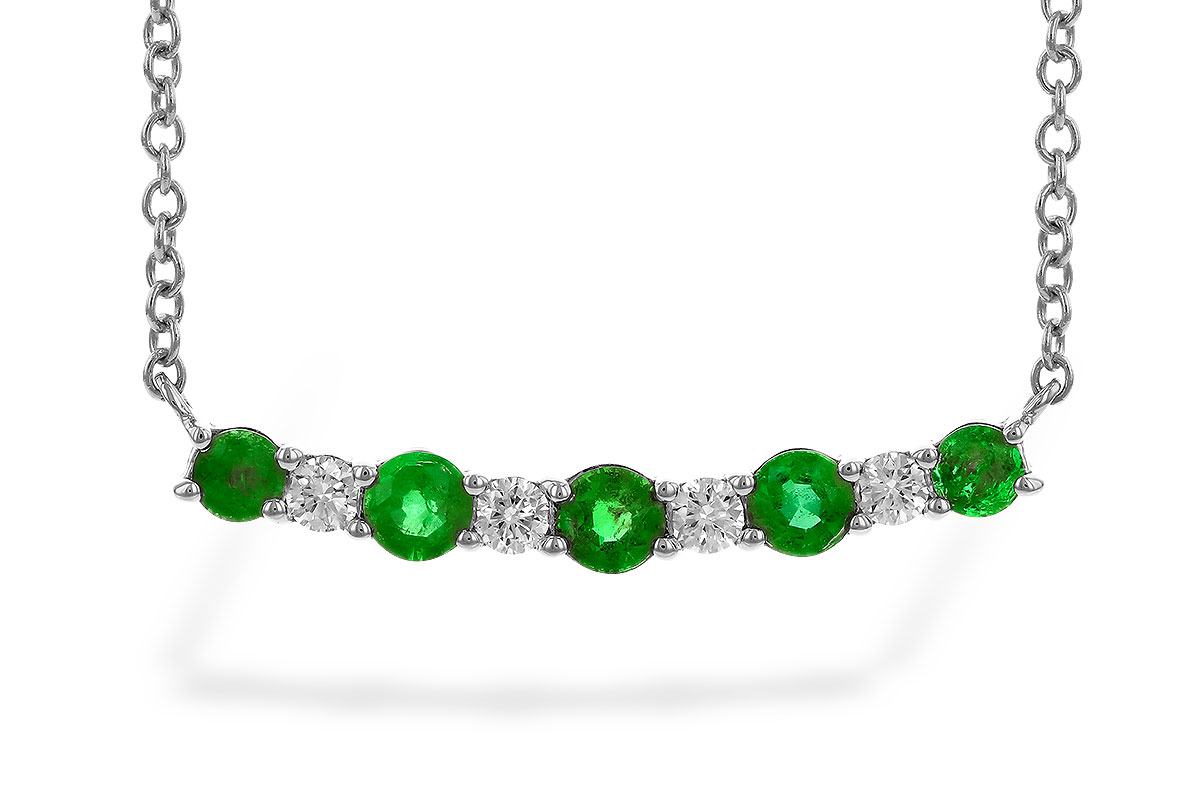 E319-44491: NECK .43 TW EMERALD .55 TGW