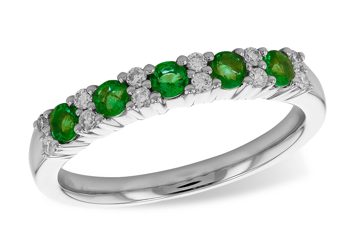 E319-44518: LDS WED RG .33 EMERALD .47 TGW