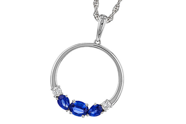E320-29927: NECKLACE .81 SAPP .91 TGW