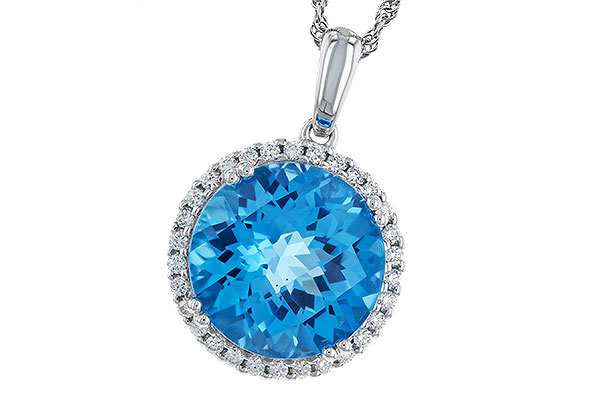 E320-30864: NECKLACE 7.20 BLUE TOPAZ 7.44 TGW (12MM RD)