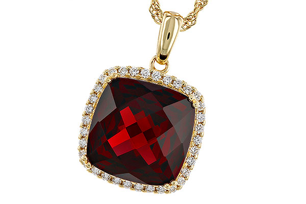 E320-30873: NECKLACE 9.26 GARNET 9.51 TGW (12MM CU)