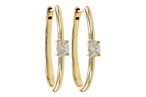 E320-31736: EARRINGS .47 TW OVAL DIAMONDS