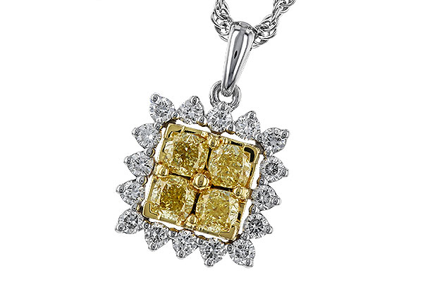 E320-31764: NECK .76 FANCY YELLOW DIAMONDS 1.09 TW