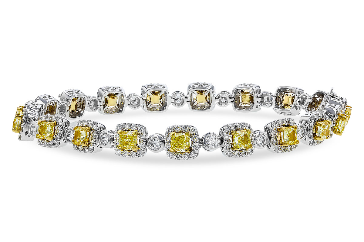 E320-31773: BRACELET 4.37 FANCY YELLOW DIAS 7.12 TW (7")