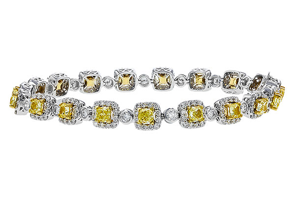 E320-31773: BRACELET 4.37 FANCY YELLOW DIAS 7.12 TW (7")