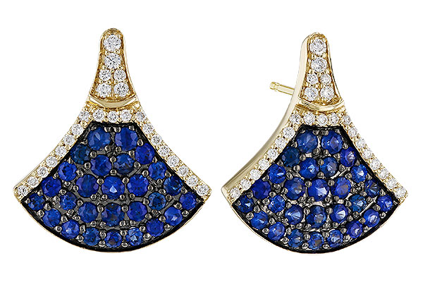 E320-31809: EARRINGS 1.04 TW SAPPHIRE 1.25 TGW