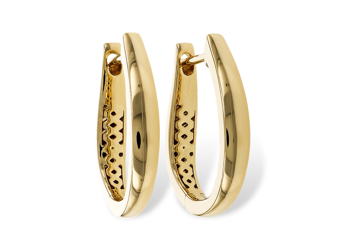 E320-33618: GOLD EARRINGS (17MM)