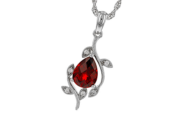 E320-34473: NECKLACE 1.34 GARNET 1.39 TGW (8X6MM GAR)