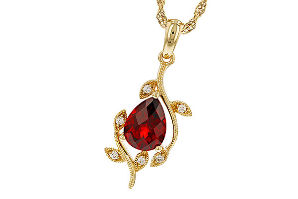 E320-34473: NECKLACE 1.34 GARNET 1.39 TGW (8X6MM GAR)
