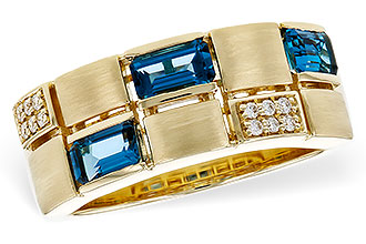 E320-34518: LDS RG .94 LONDON BLUE TOPAZ 1.00 TGW