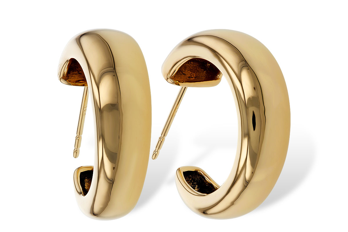 E320-35373: GOLD EARRINGS (20MM)