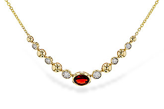 E320-35391: NECKLACE .88 GARNET 1.00 TGW (17")