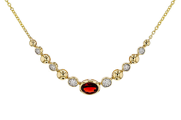 E320-35391: NECKLACE .88 GARNET 1.00 TGW (17")