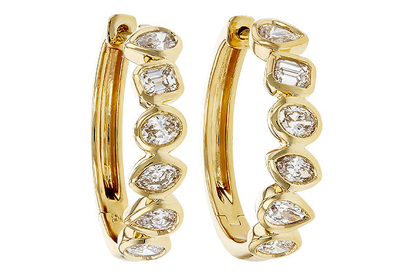 E321-19000: EARRINGS 1.10 TW FANCY CUT DIAS