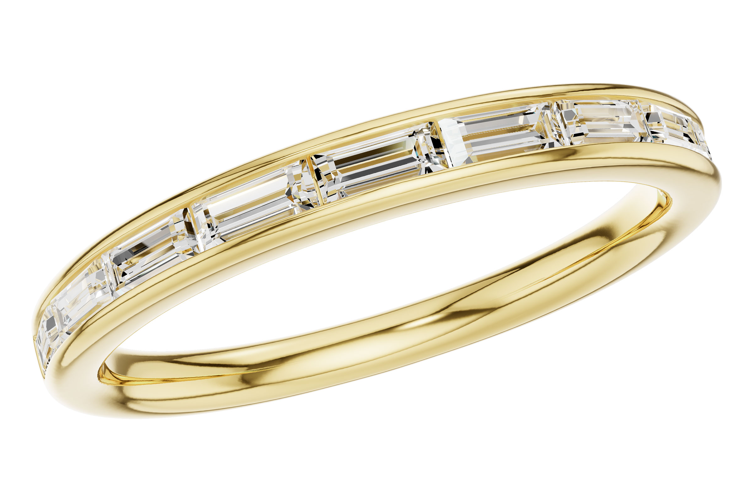 E321-19009: LDS DIA WED RG .44 TW BAGUETTES