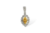 F232-16273: PENDANT .07 YELLOW SAPP .22 TGW