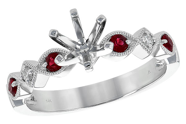 F235-73582: LDS SEMI DIA RG .20 RUBY .24 TGW