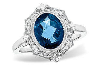 F235-80827: LDS RG 3.00 LONDON BLUE TOPAZ 3.16 TGW