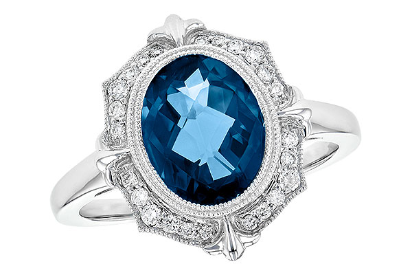 F235-80827: LDS RG 3.00 LONDON BLUE TOPAZ 3.16 TGW