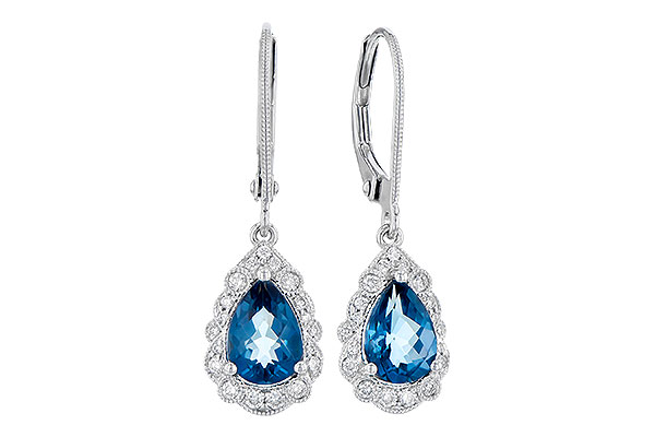 F318-53627: EARR 1.48 TW LONDON BLUE TOPAZ 1.63 TGW