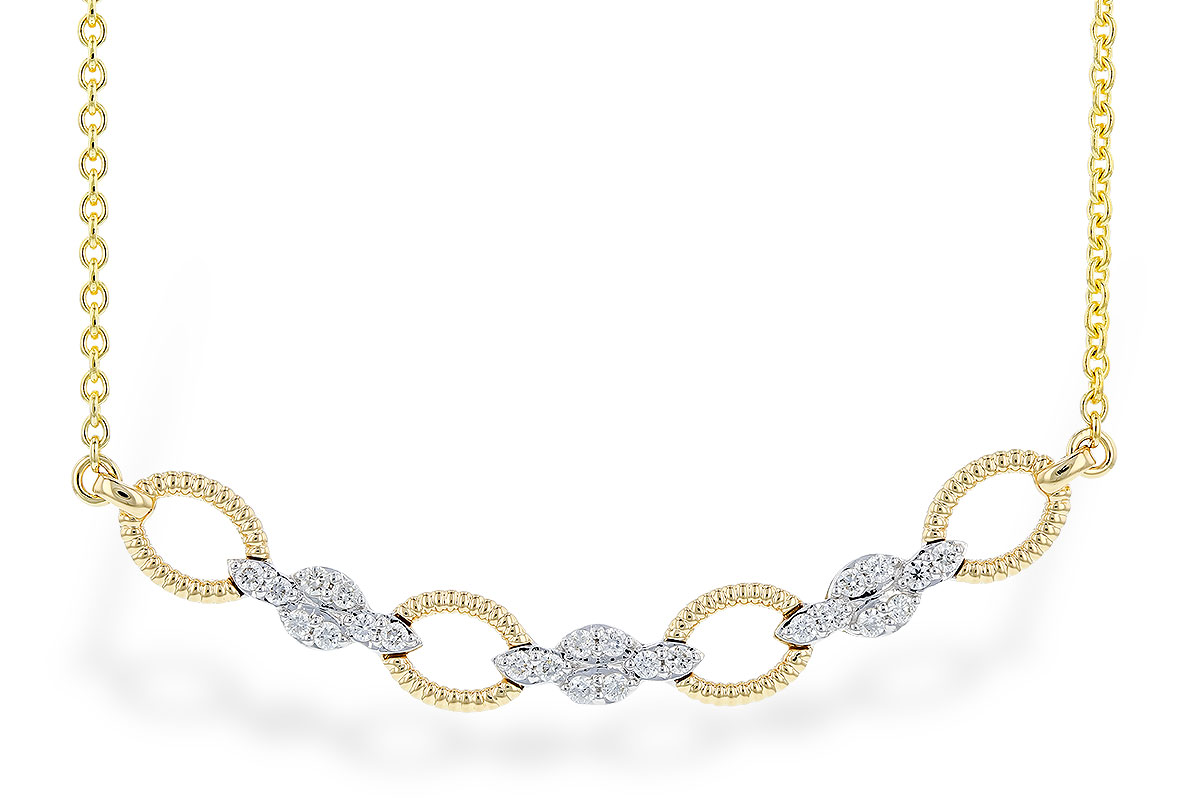 F319-39927: NECKLACE .25 TW (18")