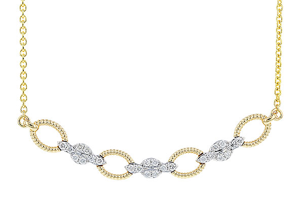 F319-39927: NECKLACE .25 TW (18")