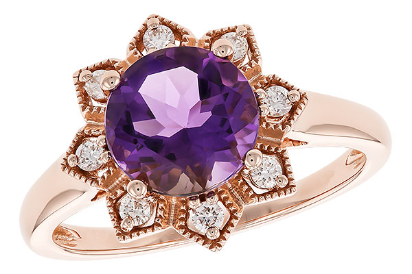 F319-41809: LDS RG 1.70 AMETHYST 1.84 TGW (8MM RD)