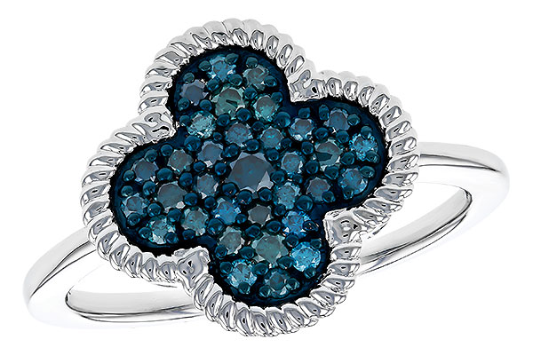 F320-32709: LDS DIA RG .33 TW BLUE DIAMONDS