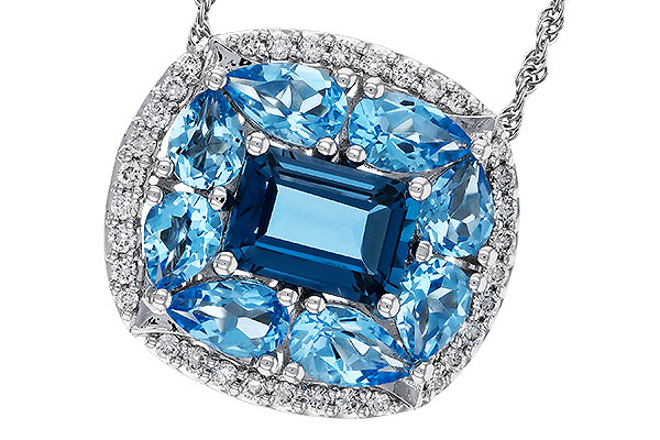 F320-36309: NECKLACE 2.59 TW BLUE TOPAZ 2.75 TGW